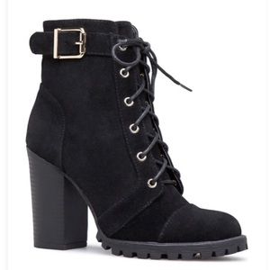 NWT Rylee Heeled Hiker Bootie by Shoe Dazzle